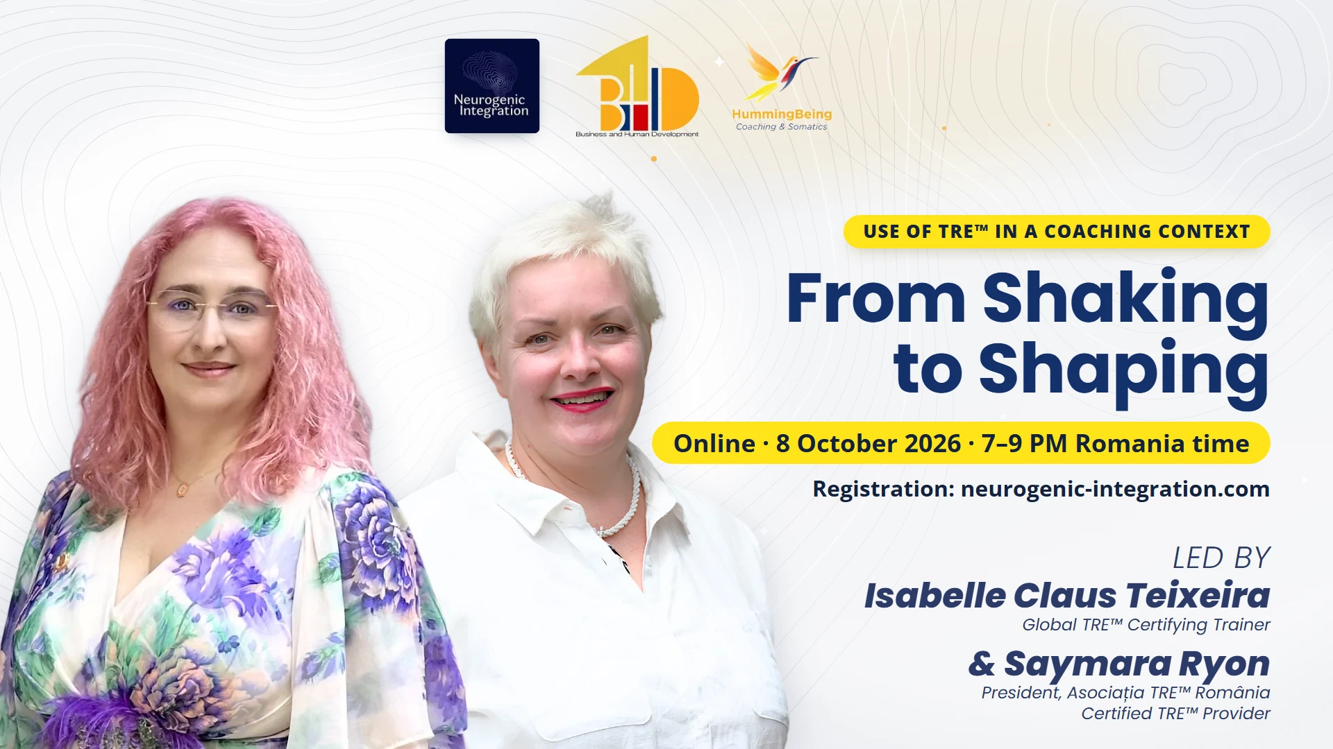 From Shaking to Shaping — Online, 8 October