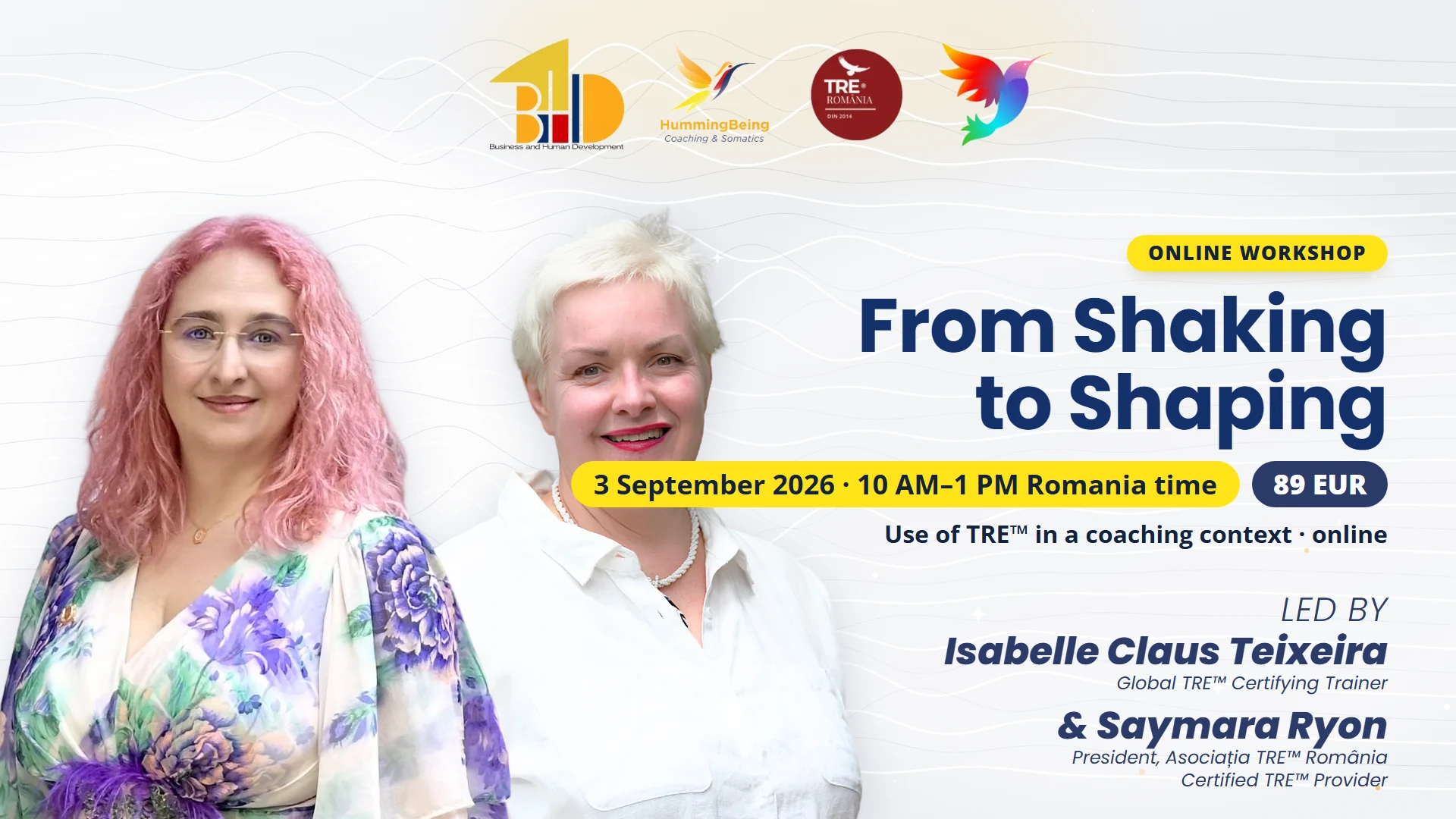 From Shaking to Shaping — Online, 3 September 2026