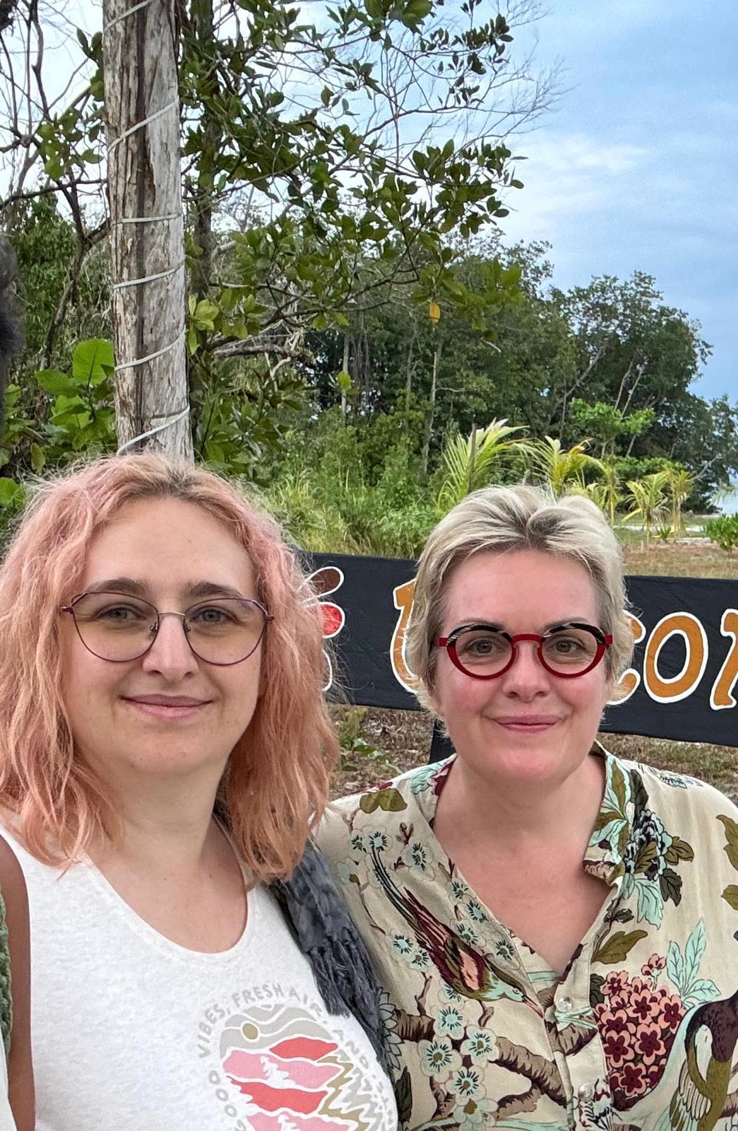 Isabelle Claus Teixeira and Saymara Ryon outdoors